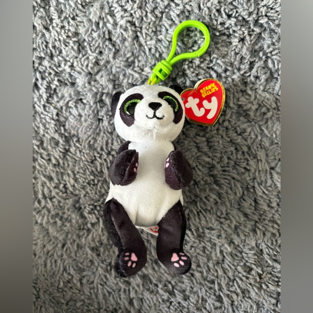 NWT Ty beanie bellie panda keychain named Ying